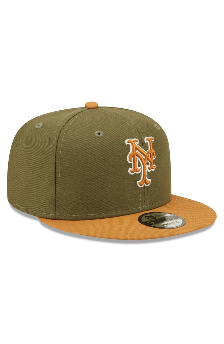 New Era Men's New Era Green/Brown New York Mets Color Pack Two-Tone 9FIFTY Snapback Hat, Alternate, color, 