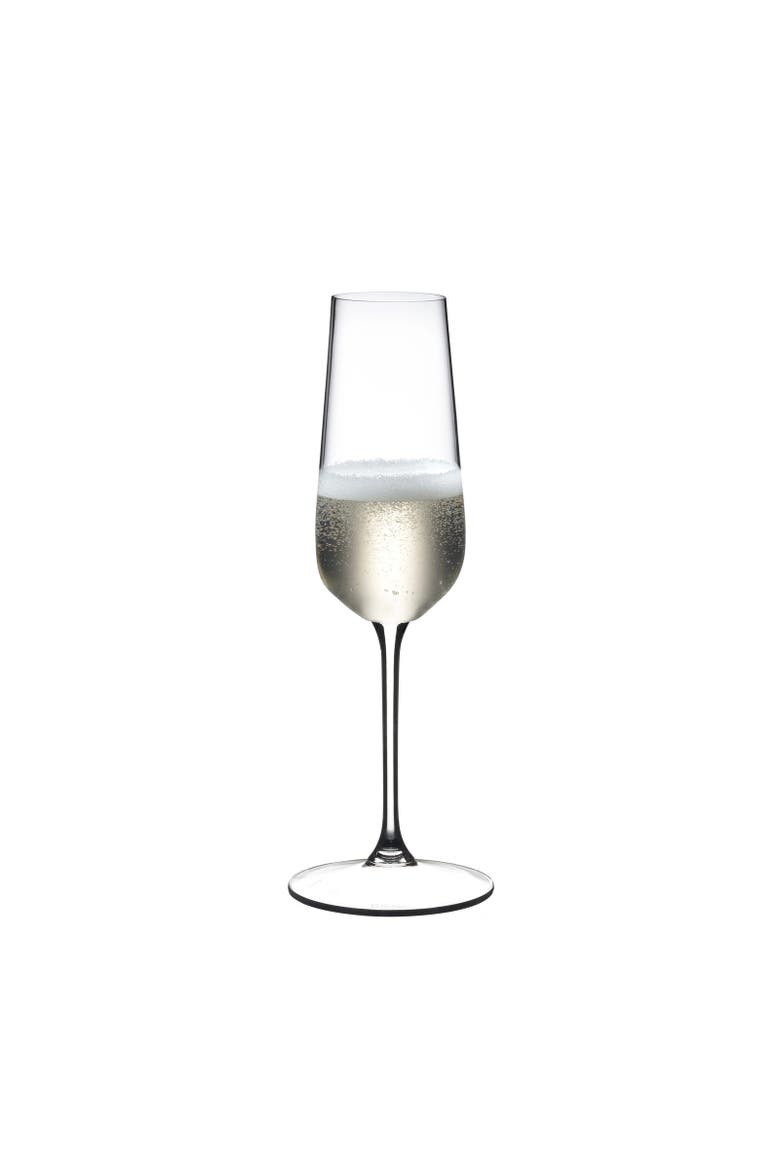 Grape@ Champagne Flute Wine Glass, Set of 2, 8 ounce, Alternate, color, Clear