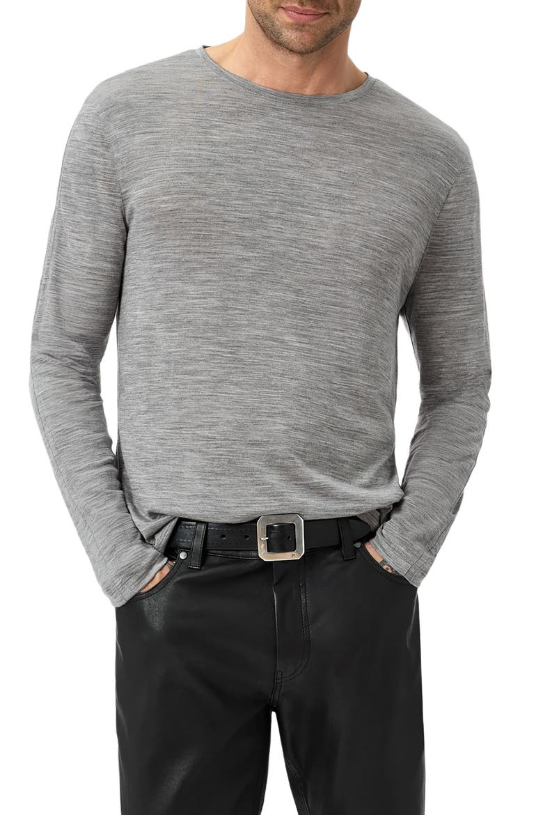 Clemente Lyocell & Wool Long Sleeve T-Shirt, Alternate, color, MED GREY