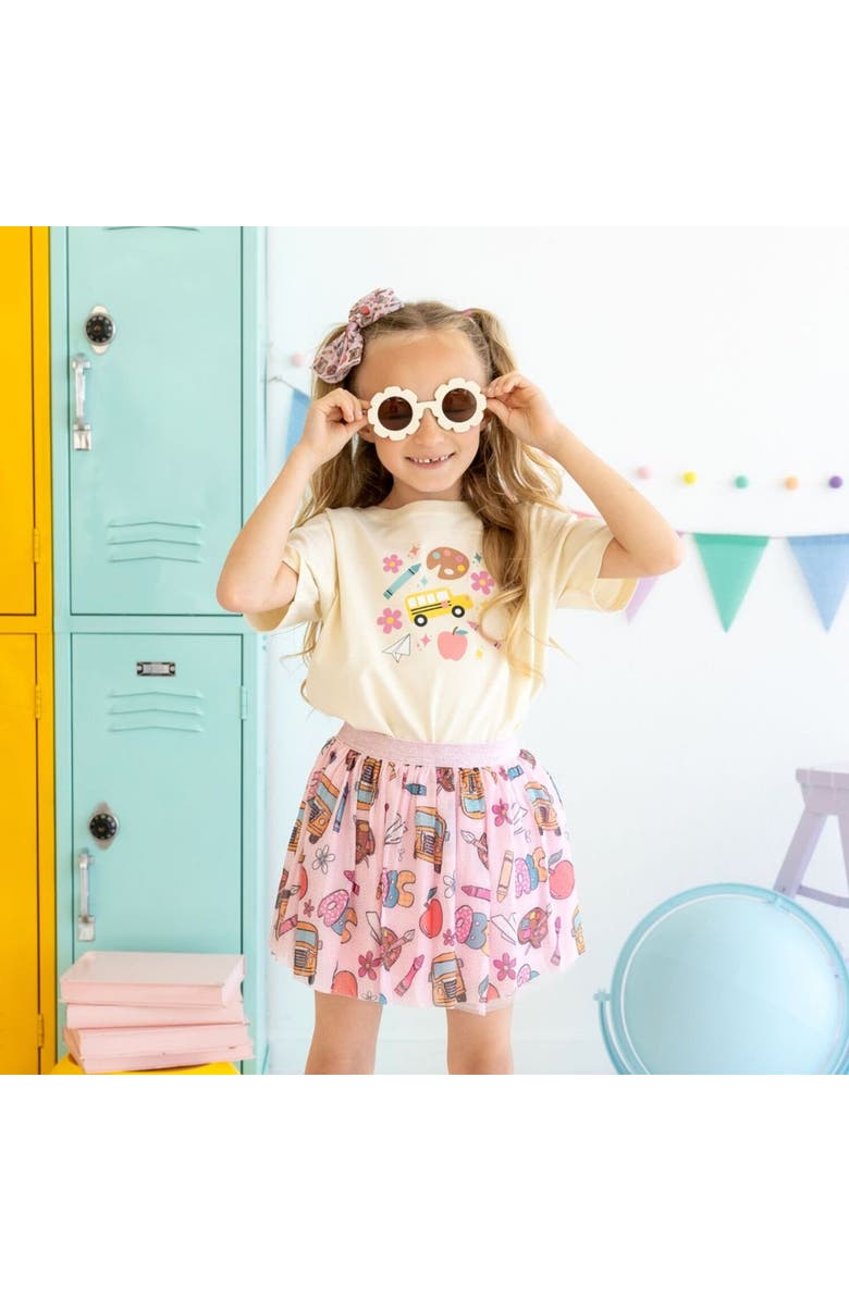 Sweet Wink Back To School Doodle Short Sleeve T-Shirt, Alternate, color, 