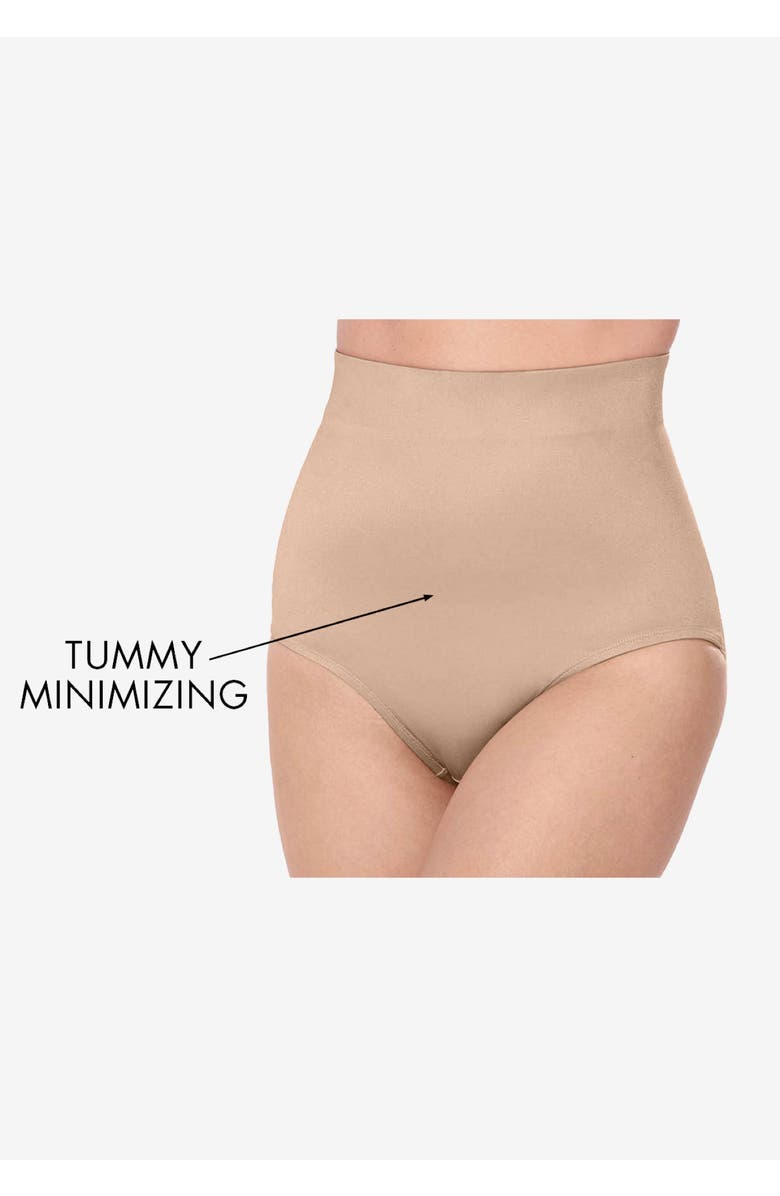 Secret Solutions Power Shaper Firm Control High Waist Shaping Brief, Alternate, color, Black