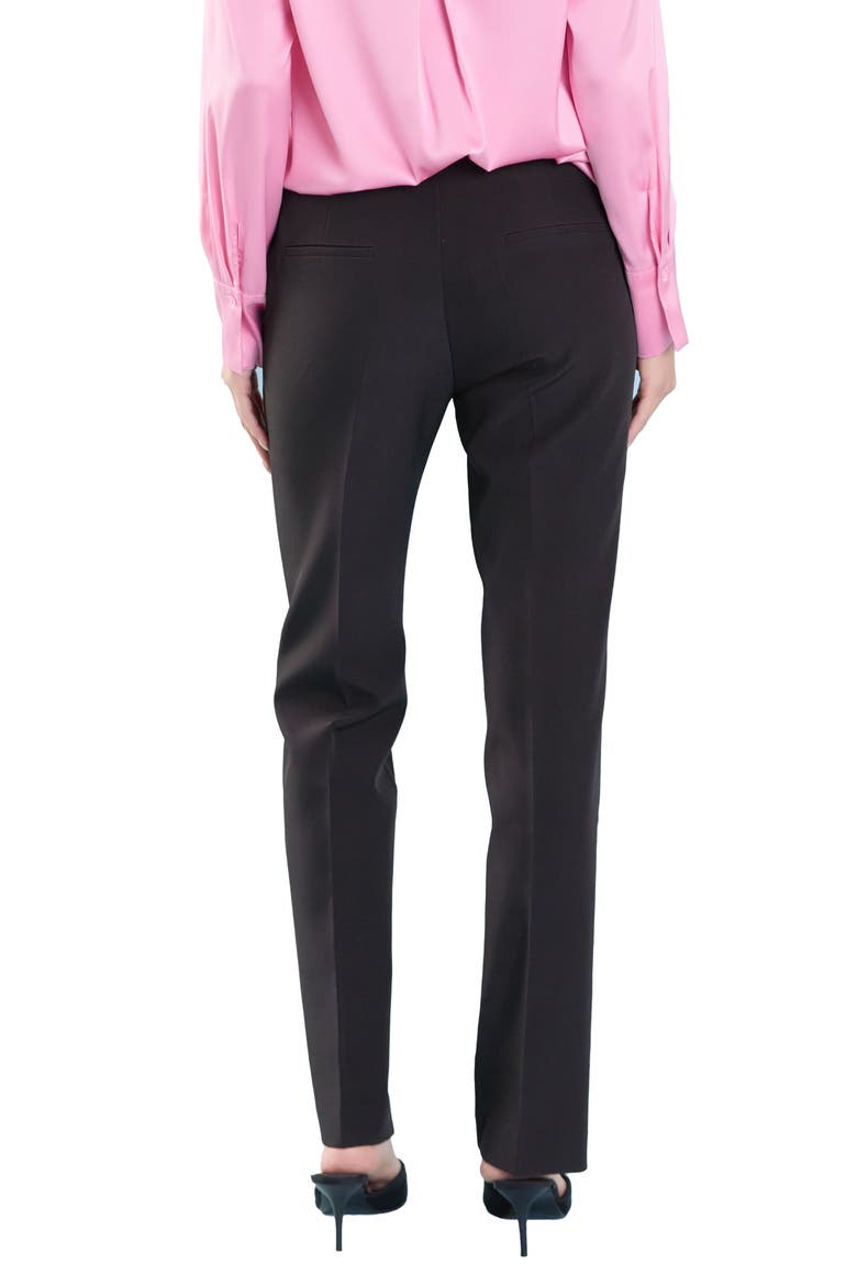 Flat Front Trousers, Alternate, color, BLACK