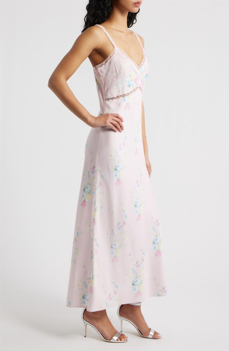 LoveShackFancy Annabeth Abstract Floral Cotton Slipdress, Alternate, color, Rosy Trellis