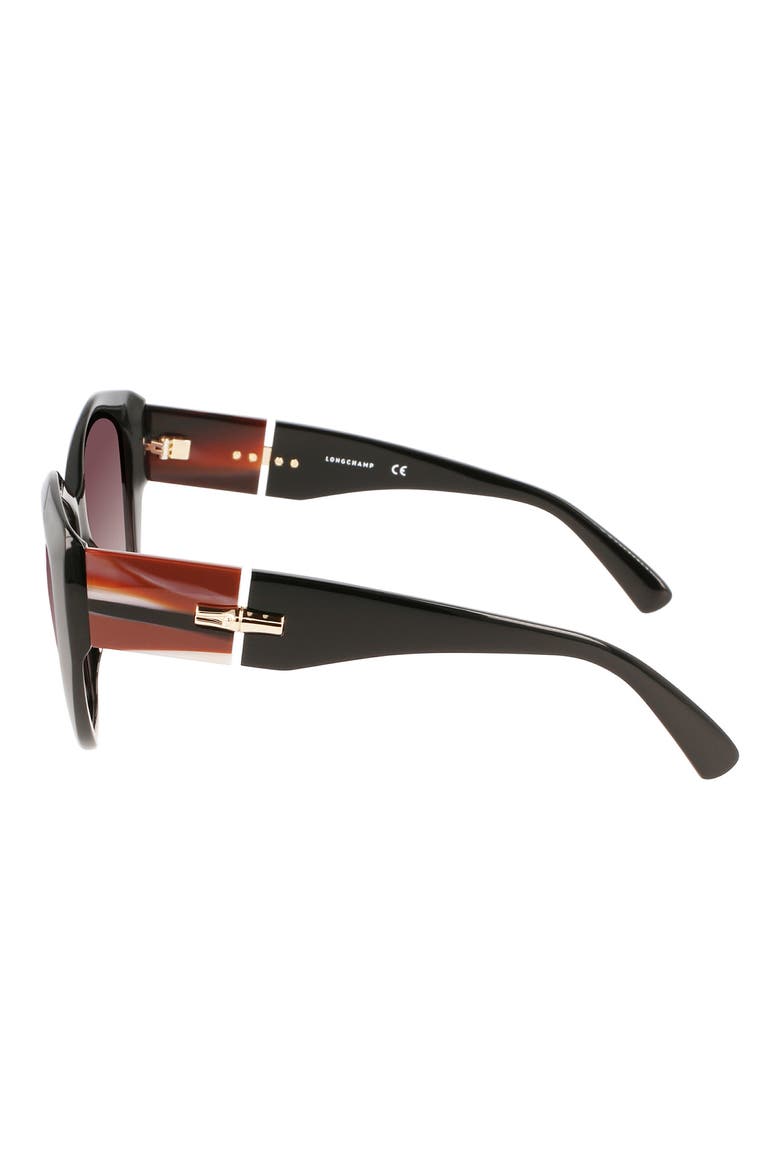 57mm Roseau Tea Cup Sunglasses, Alternate, color, BLACK
