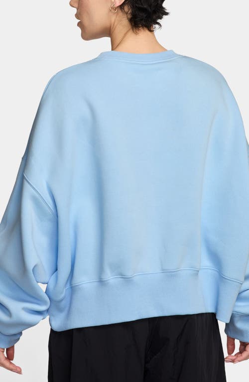 Nike Phoenix Fleece Crewneck Sweatshirt In Blue