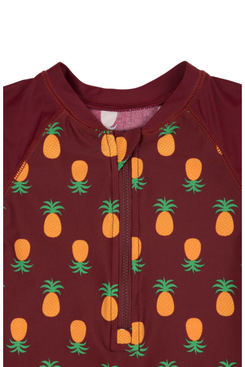 Baby One-Piece Rashguard, UPF 50+ Sun Protection Swimwear, Alternate, color, Pineapple