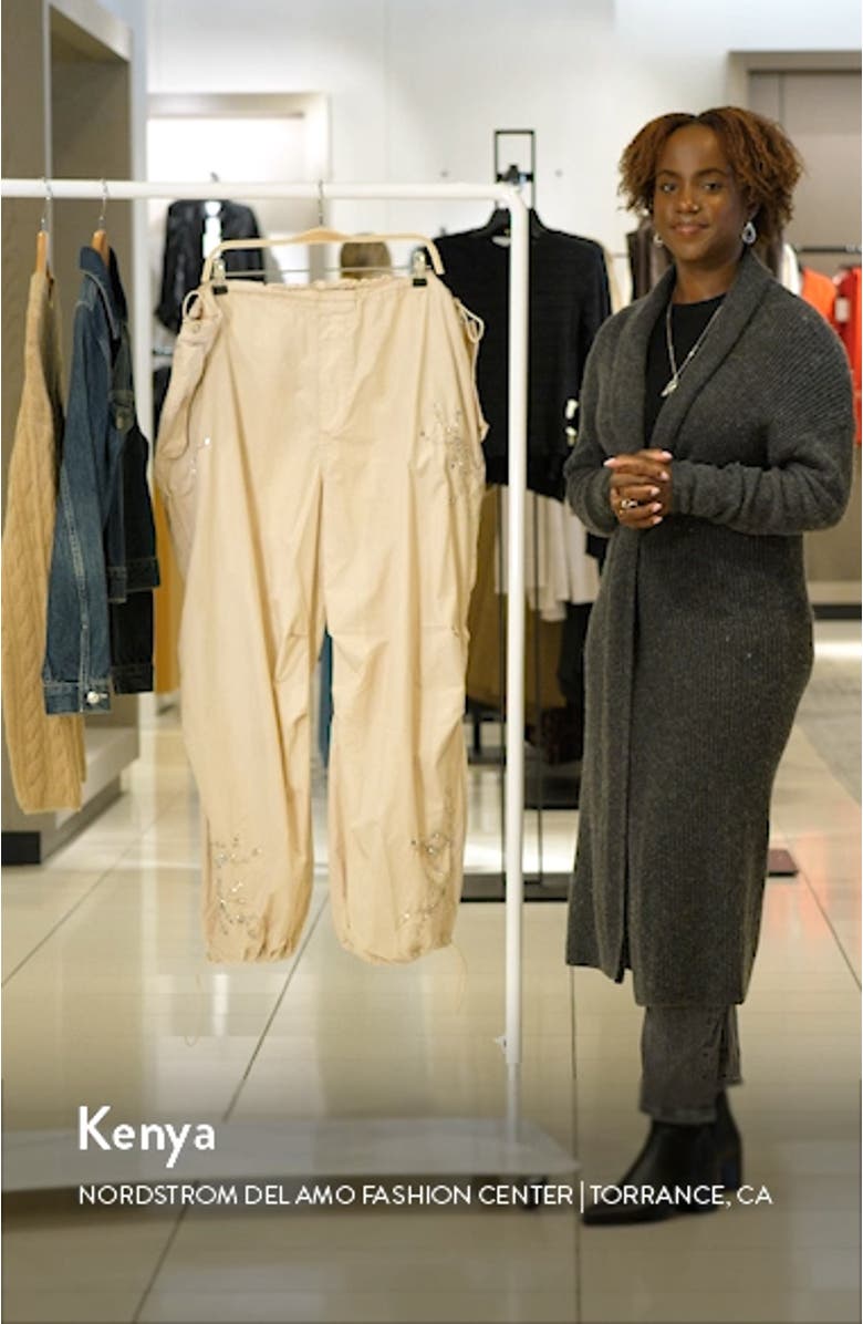 Embellished Baggy Parachute Pants, sales video thumbnail