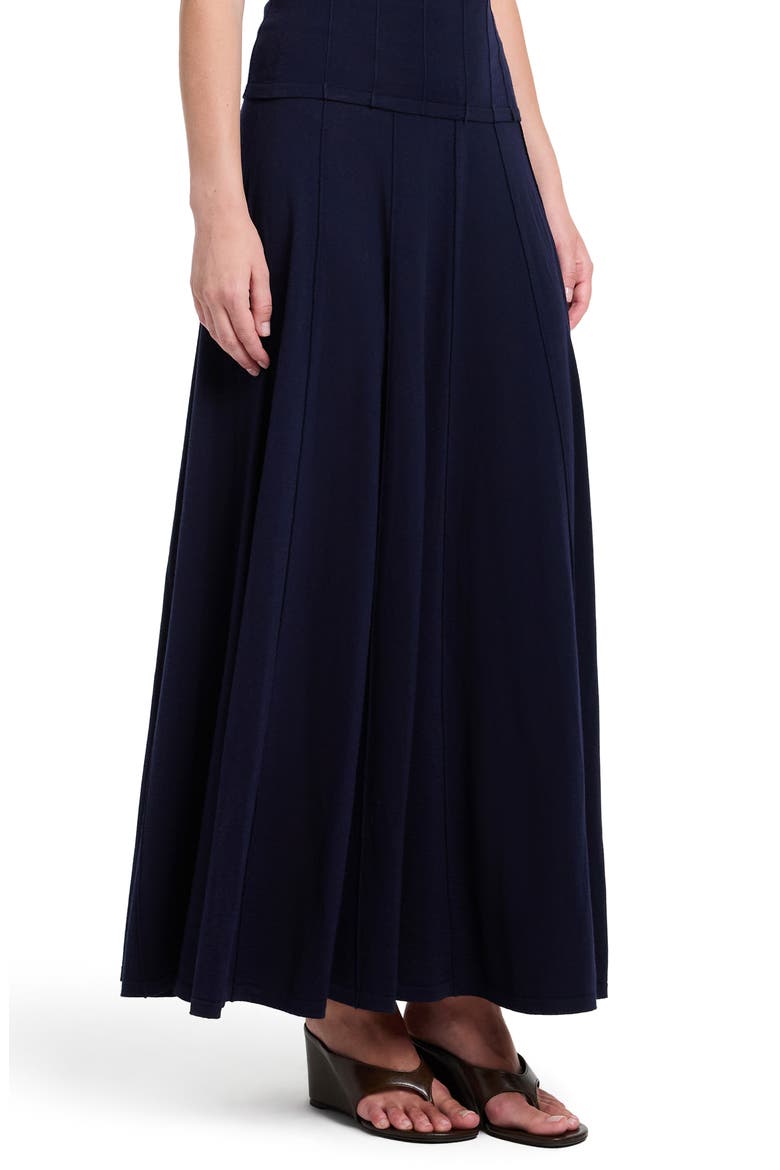 Seamed Wool Maxi Skirt, Main, color, BLUE NIGHTS
