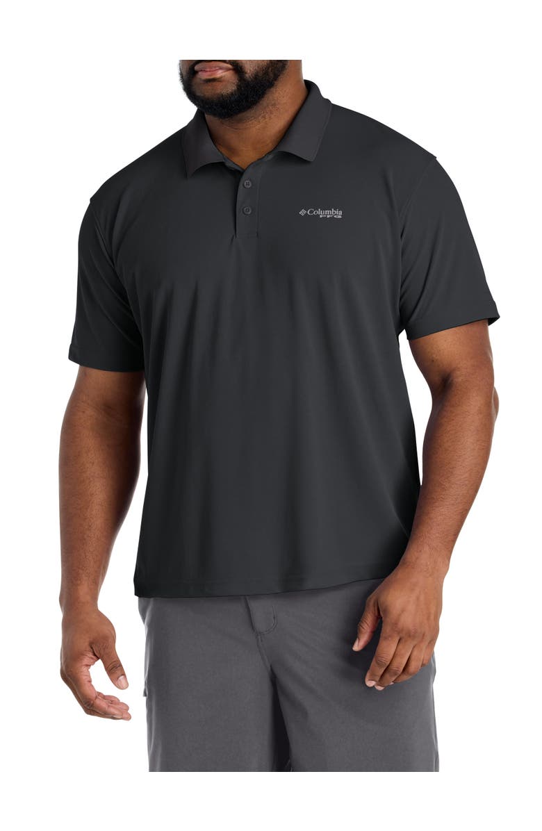 Columbia Big & Tall PFG Freezer Polo Shirt, Main, color, Black