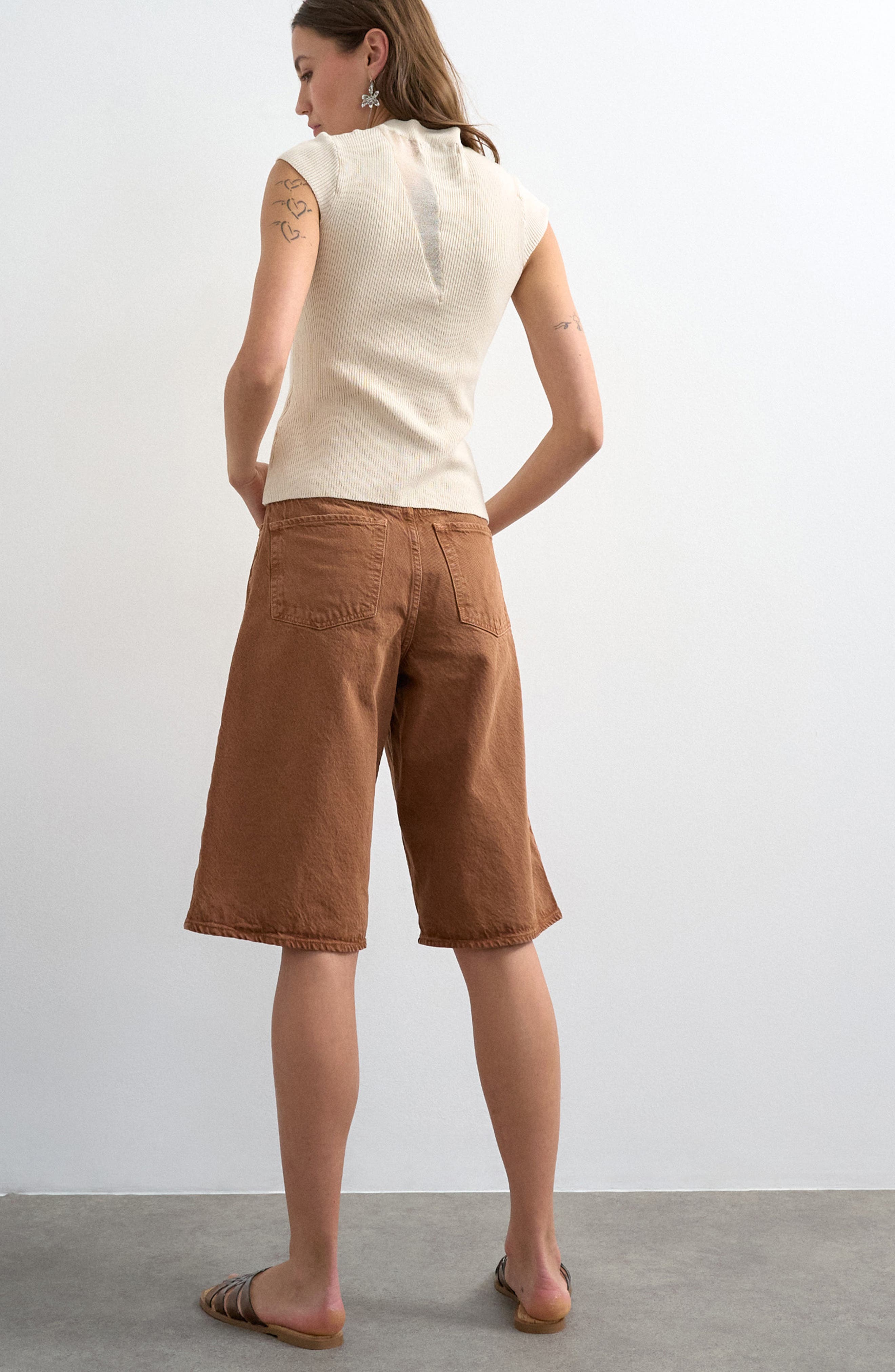 Mid Rise Denim Bermuda Shorts - image 2