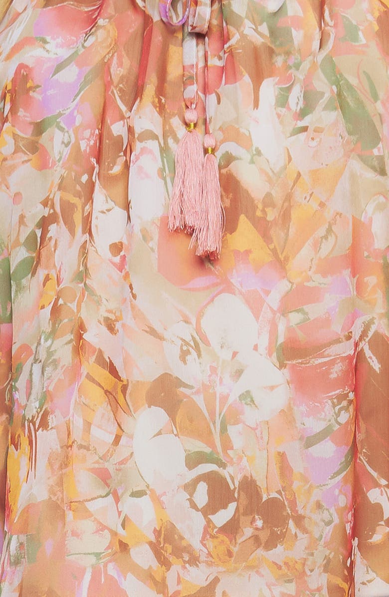 FLYING TOMATO Long Sleeve Chiffon Top, Alternate, color, Rust