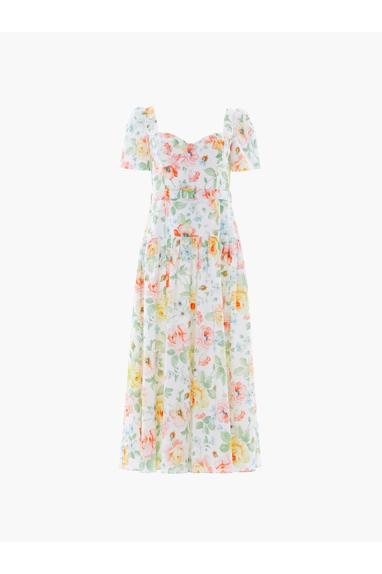 Sienna Rose Cotton Ballerina Dress, Alternate, color, Optic White
