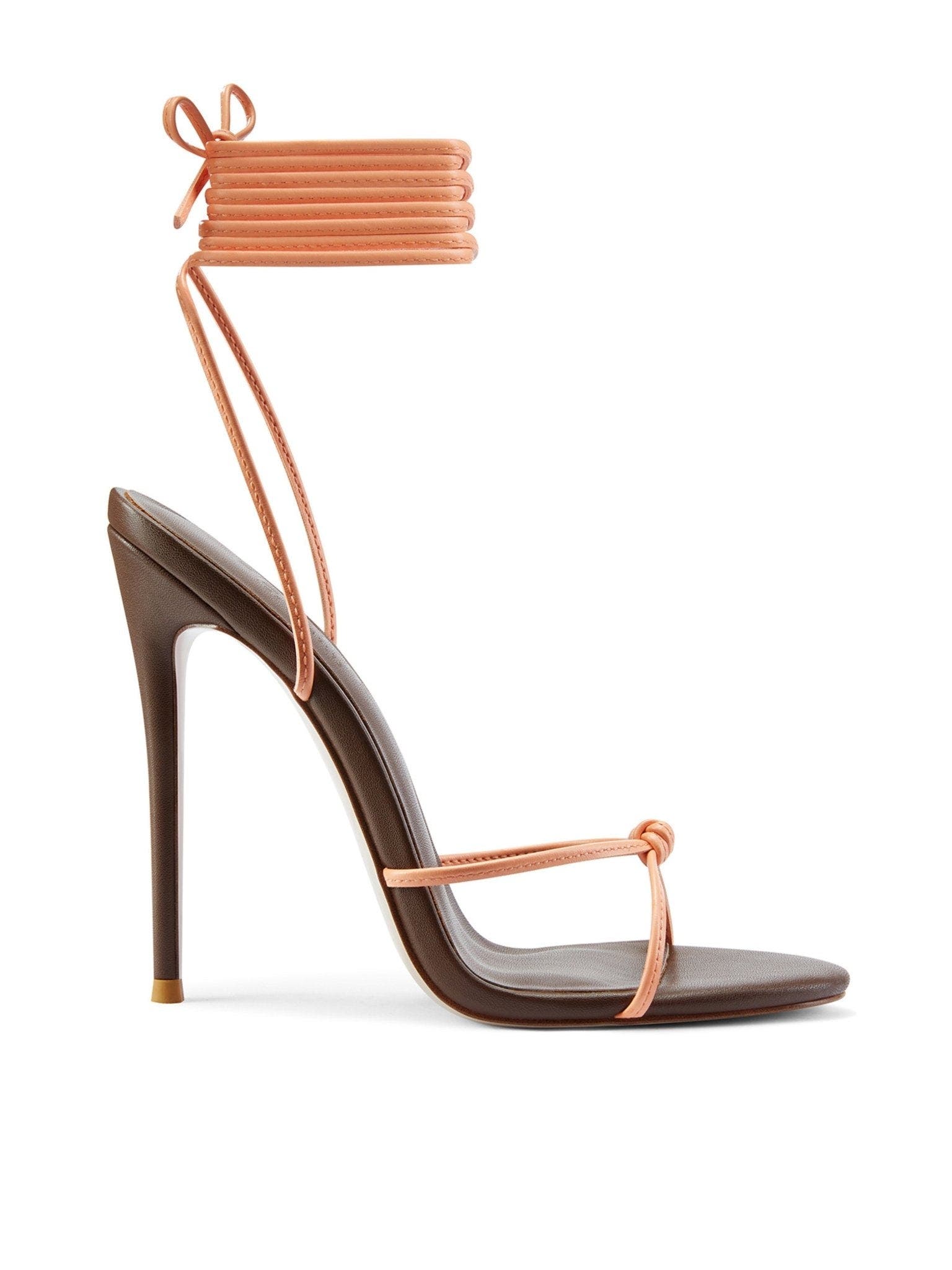FEMME Athens Lace Up Sandal, Main, color, Coco/Peach