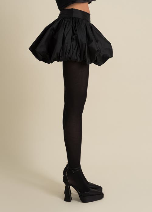 Contessa Mills Good Flared Taffeta Mini Puff Skirt In Black