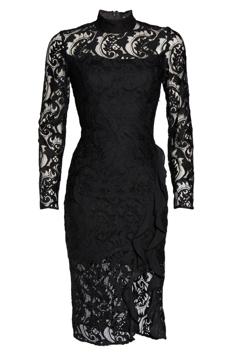 Bardot Dionne Long Sleeve Lace Cocktail Dress, Alternate, color,