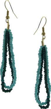 OLIVIA WELLES Daphne Beaded Double Drop Earrings