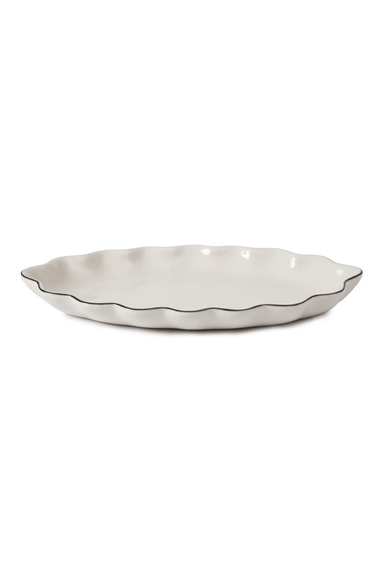 Le Marais Porcelain Tray, Main, color, WHITE/ BLACK