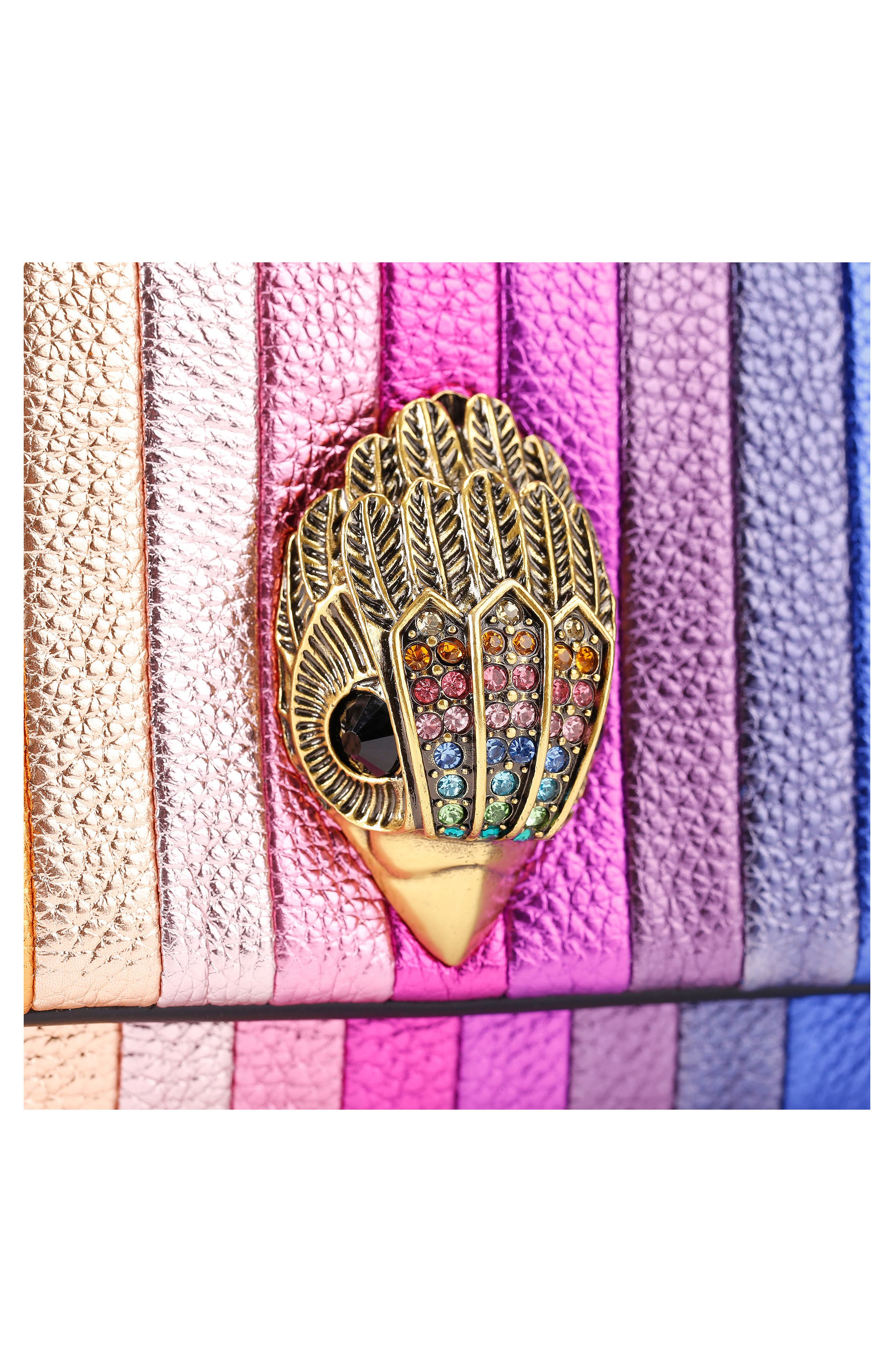 Kurt Geiger London Mini Kensington Leather Crossbody Bag, Alternate, color, Rainbow