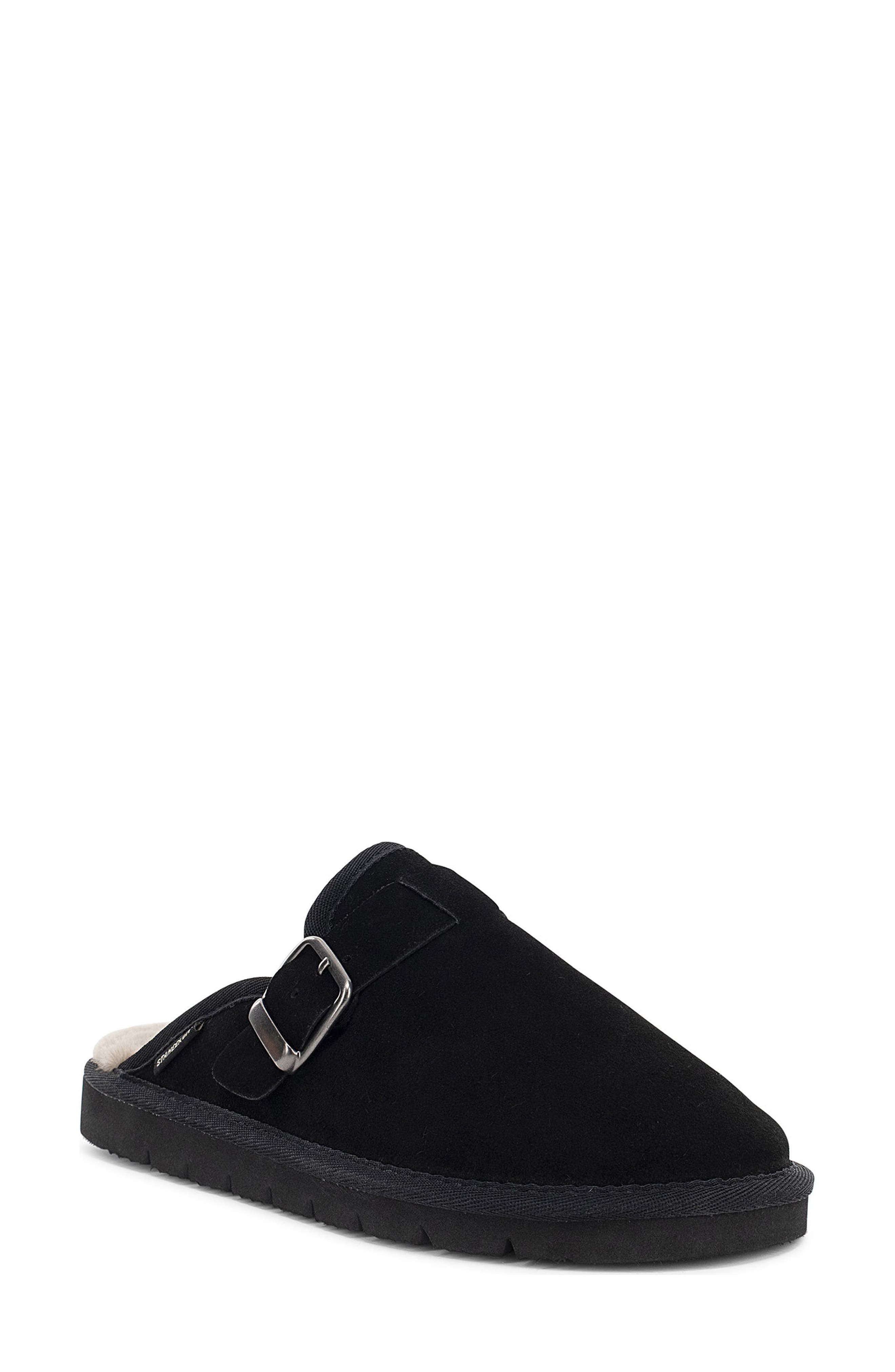 Chelan Leather Clog, Main, color, BLACK