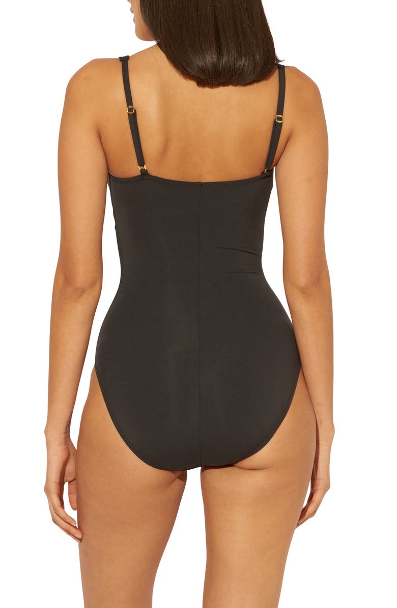 BLEU by Rod Beattie Don't Mesh with Me One-Shoulder One-Piece Swimsuit, Alternate, color,