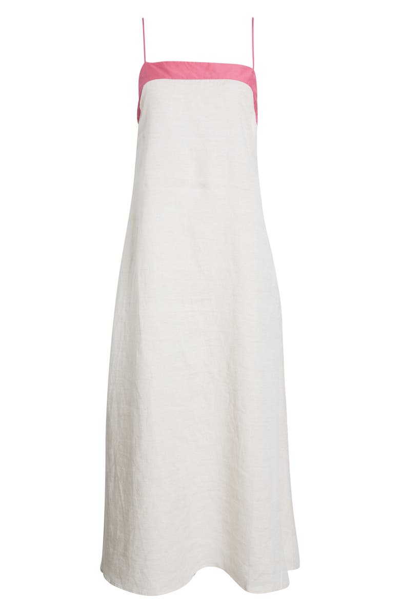 STAUD Laura Linen Maxi Dress, Main, color, Blush Cany