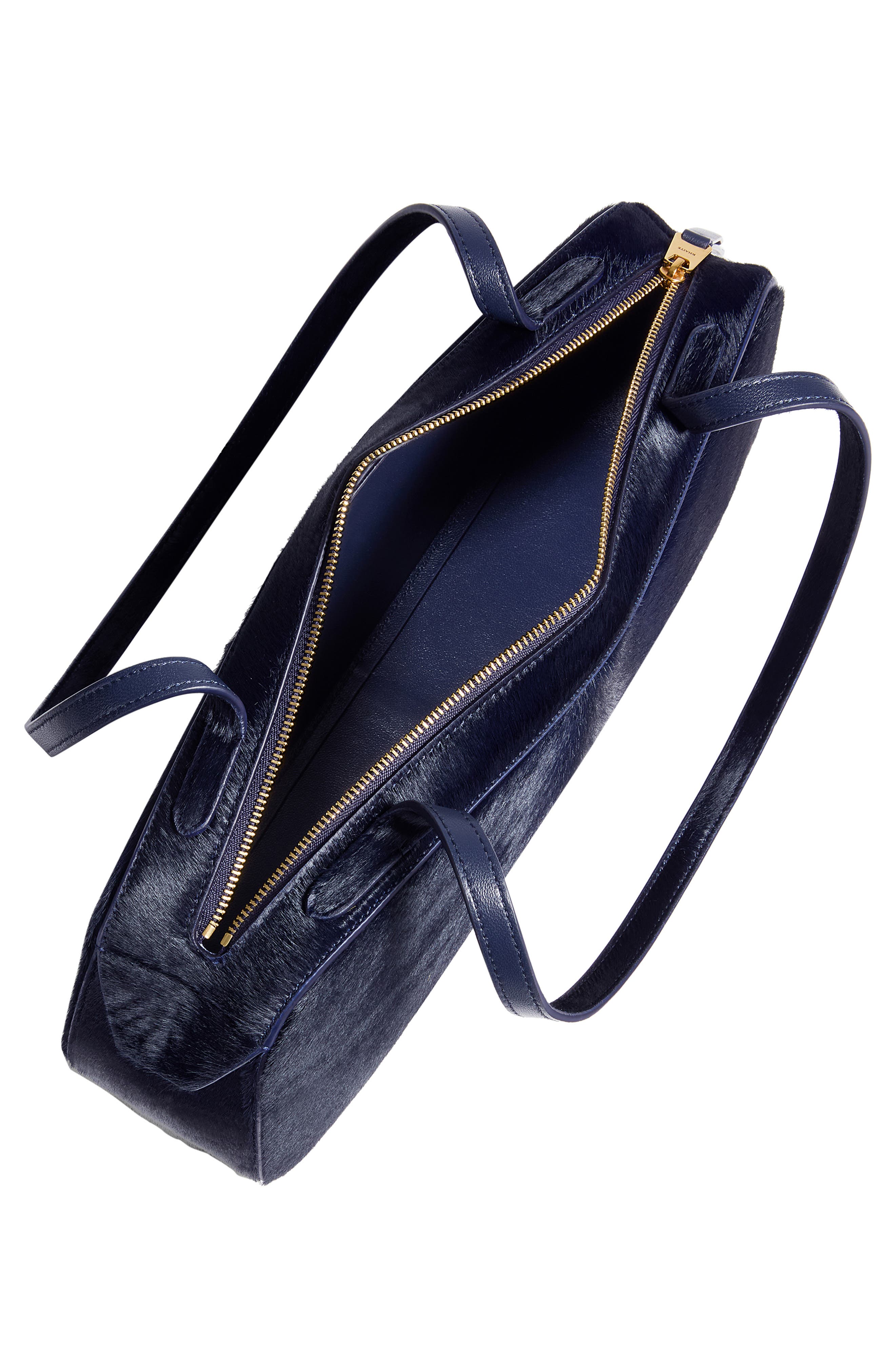 Khaite Simona Genuine Calf Hair Shoulder Bag, Alternate, color, Midnight Navy
