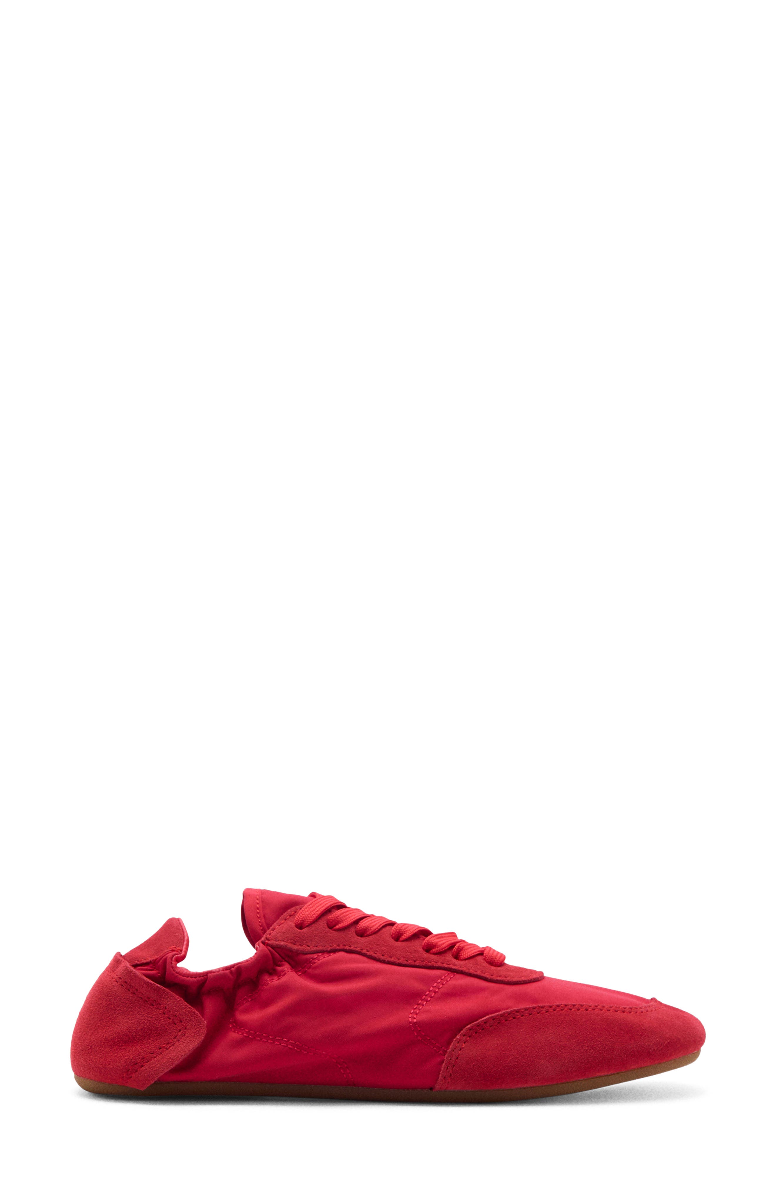 Leather Sneaker, Alternate, color, RED