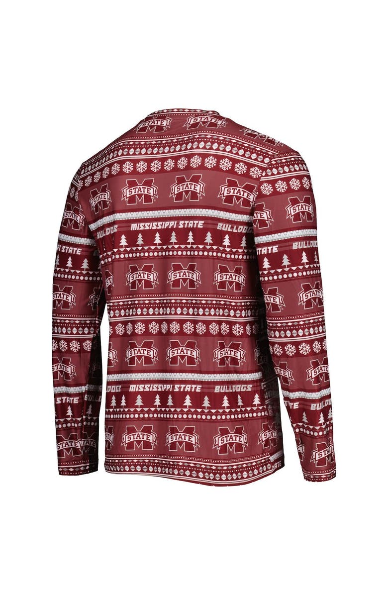 CONCEPTS SPORT Men's Concepts Sport Maroon Mississippi State Bulldogs Swivel Long Sleeve T-Shirt & Pants Sleep Set, Alternate, color, Maroon