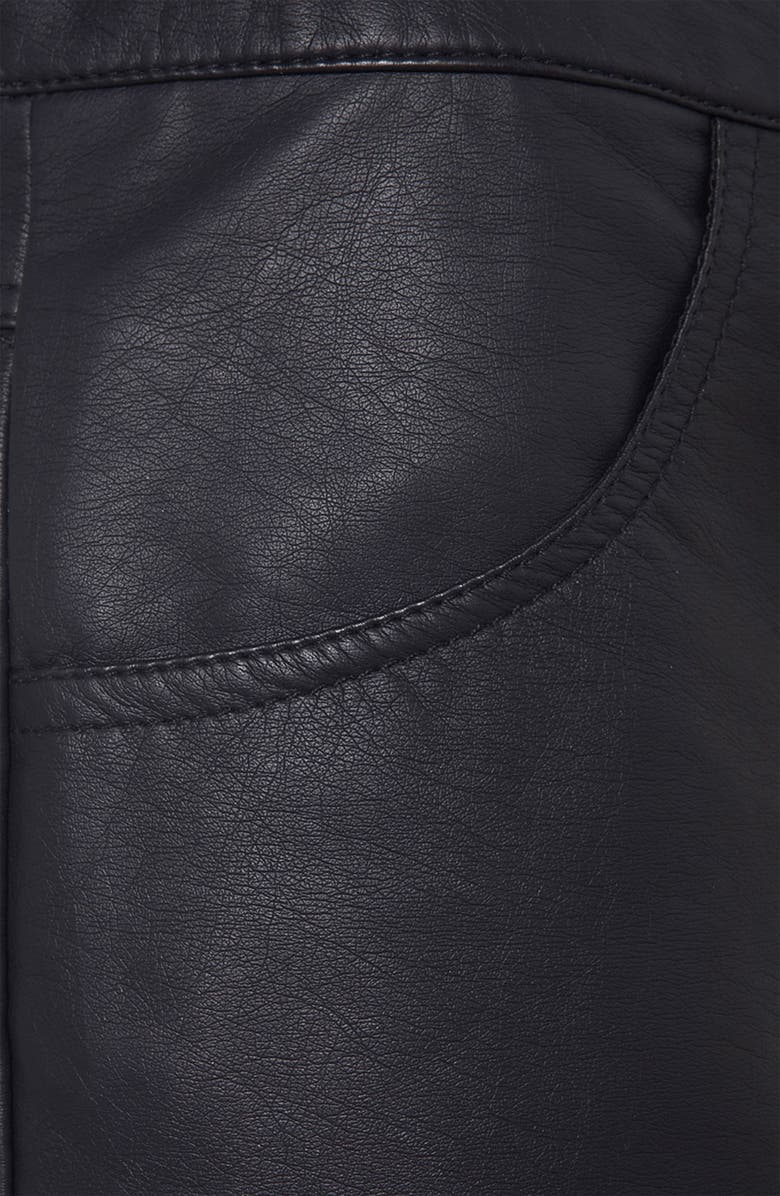 Topshop Faux Leather Shorts, Alternate, color, 