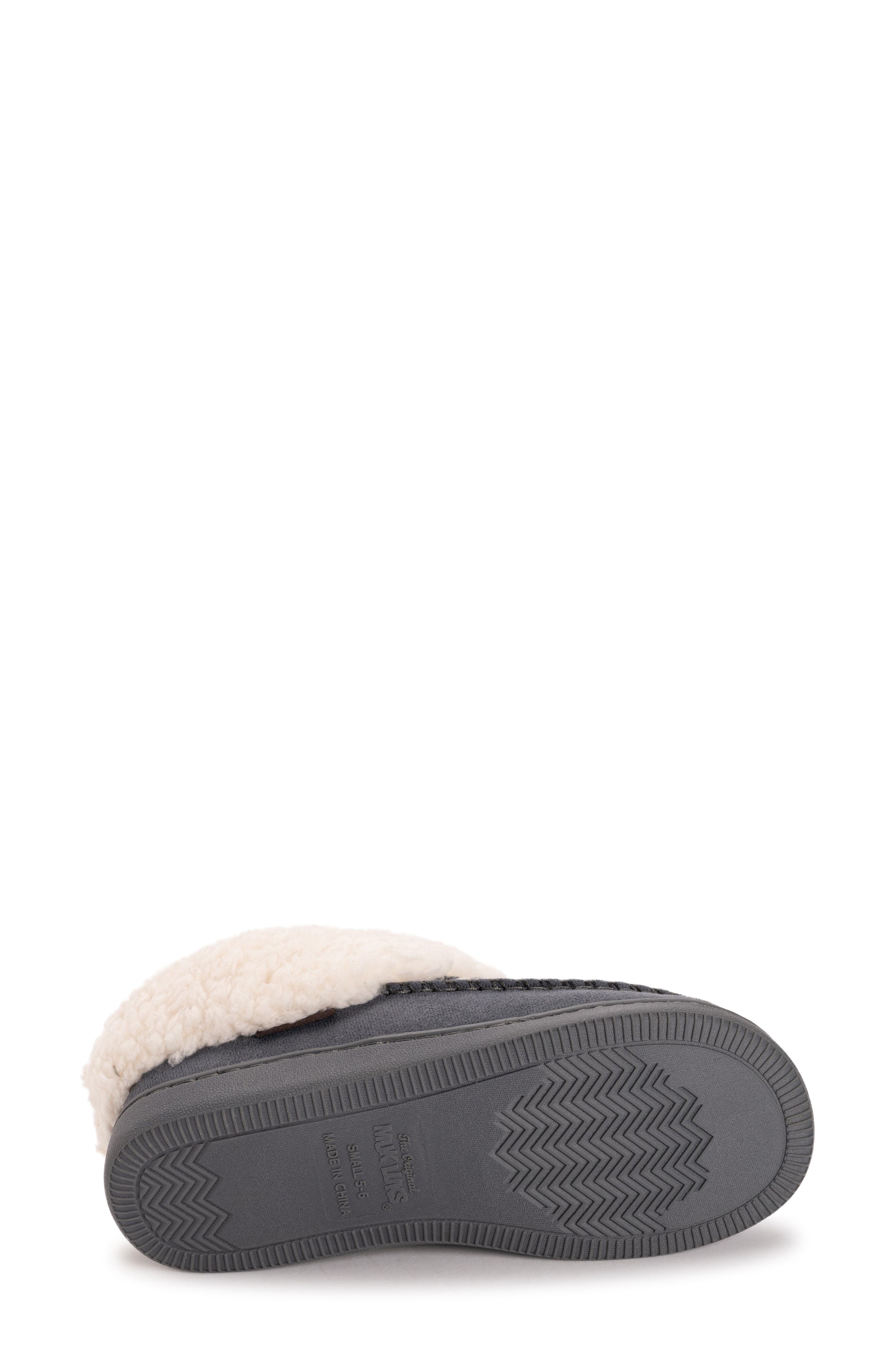 MUK LUKS Minerva Faux Shearling Slipper, Alternate, color, Blue Grey