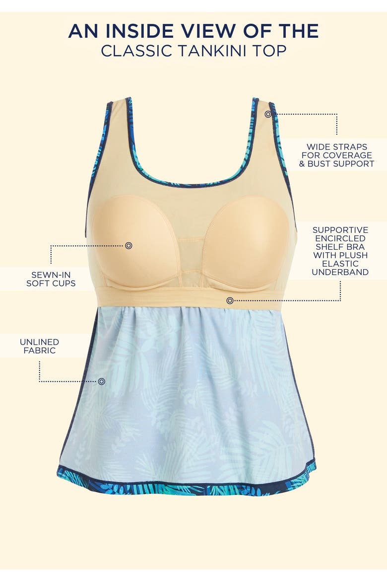 Classic Tankini Top, Alternate, color, Bright Palms