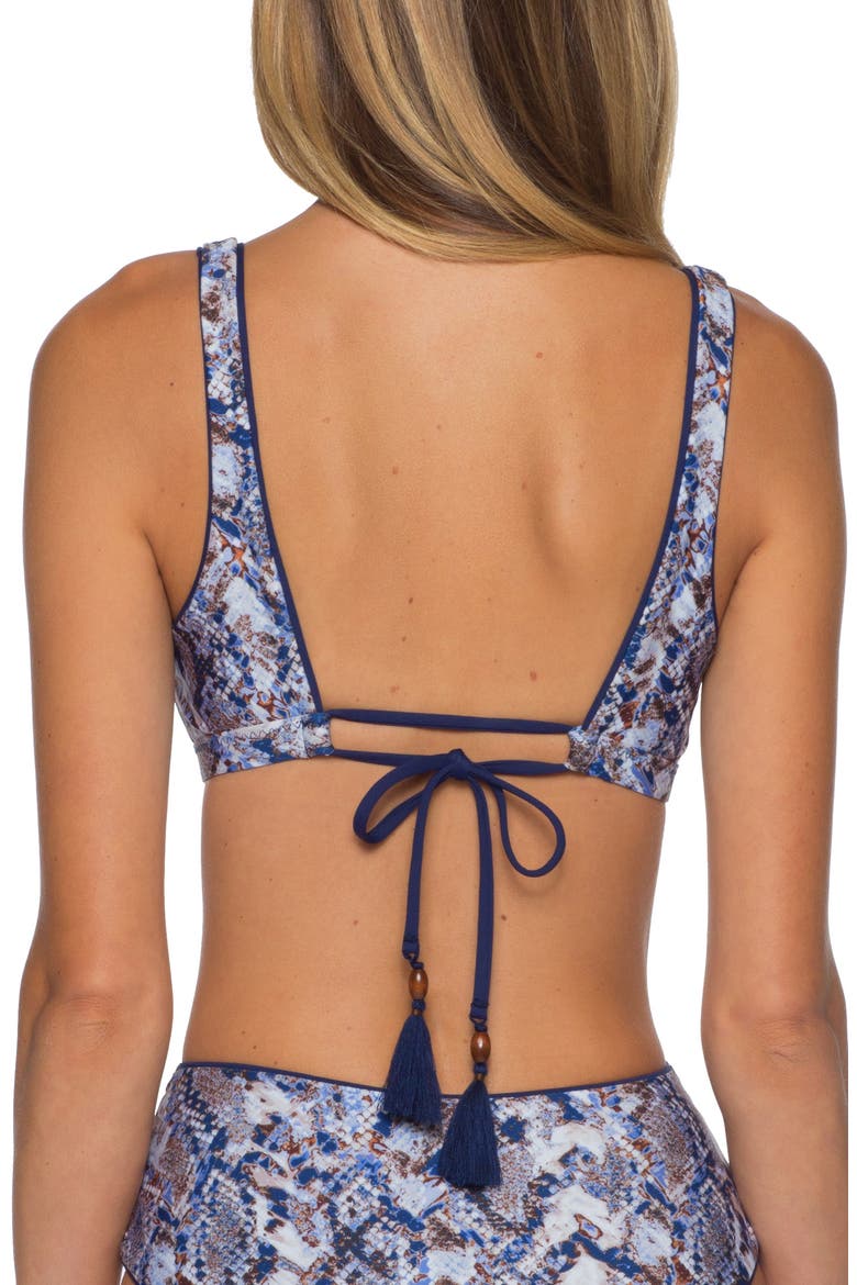Animal Kingdom Bralette Bikini Top, Alternate, color, PYTHON