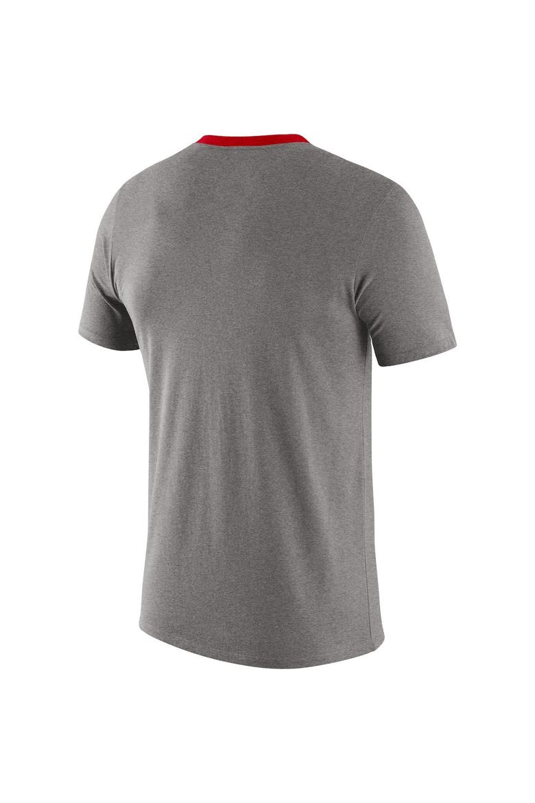 Men's Nike Heathered Gray Georgia Bulldogs Vault Helmet Tri-Blend T-Shirt, Alternate, color, Heather Gray