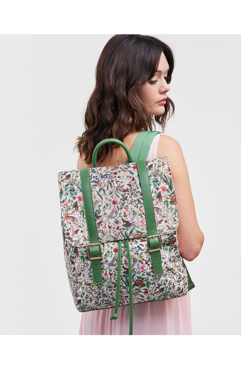 Fable England Garden Floral Buckle Backpack, Alternate, color, Light/Pastel Green