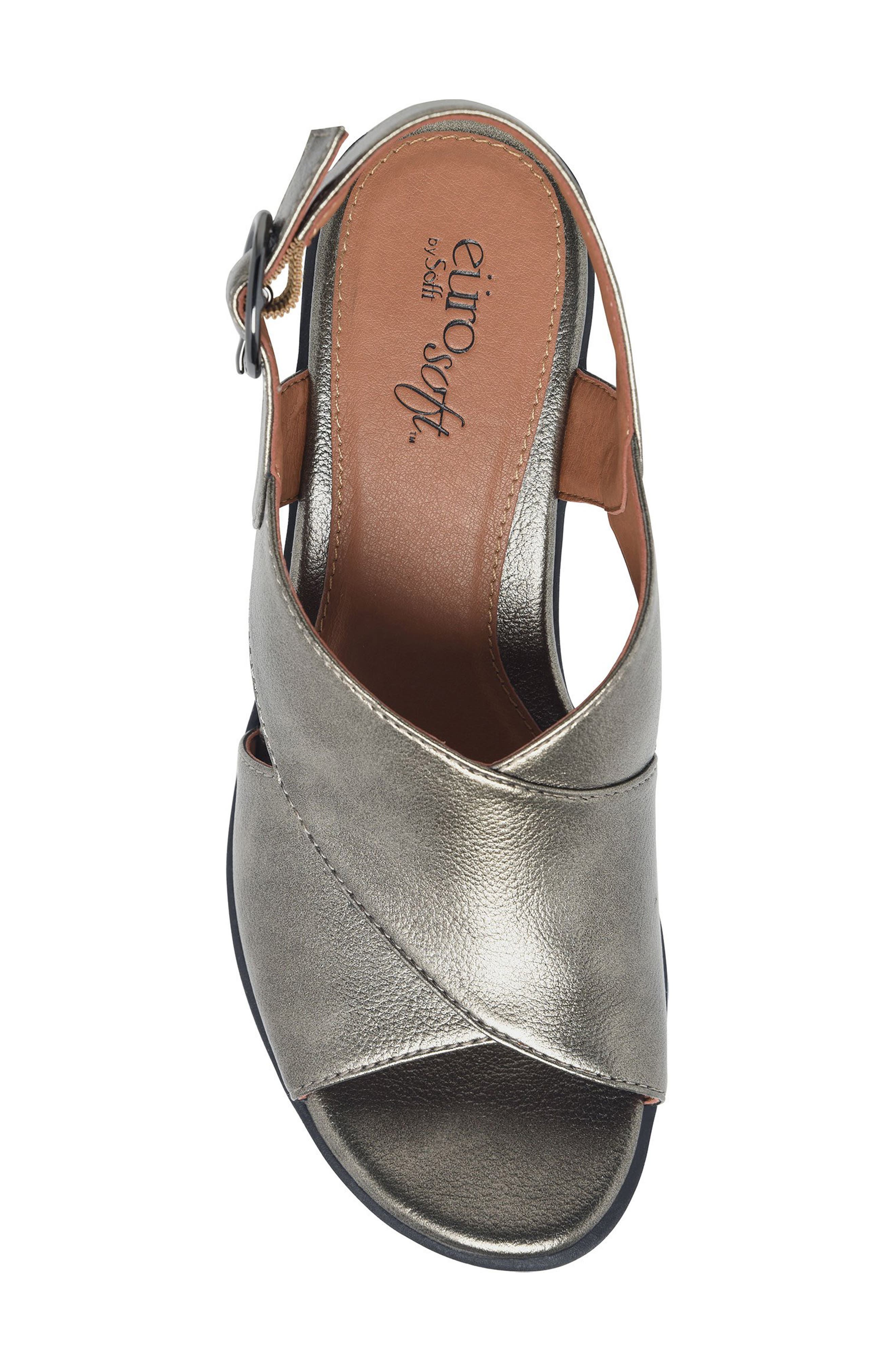 EUROSOFT Kylie Slingback Sandal, Alternate, color, Pewter