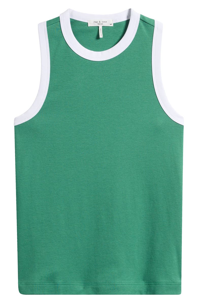 rag & bone Mia Ringer Tank, Alternate, color, Green Multi