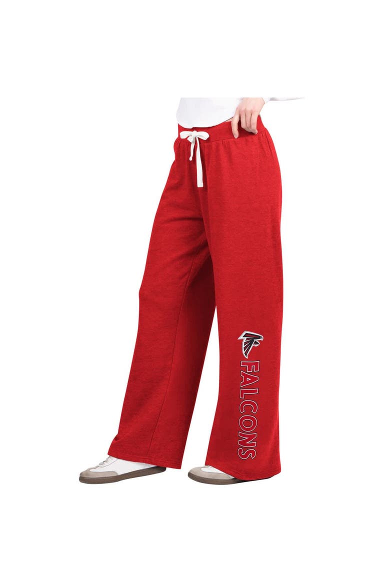 Women's G-III 4Her by Carl Banks Red Atlanta Falcons Field Wide Leg Sweatpants, Main, color, Red