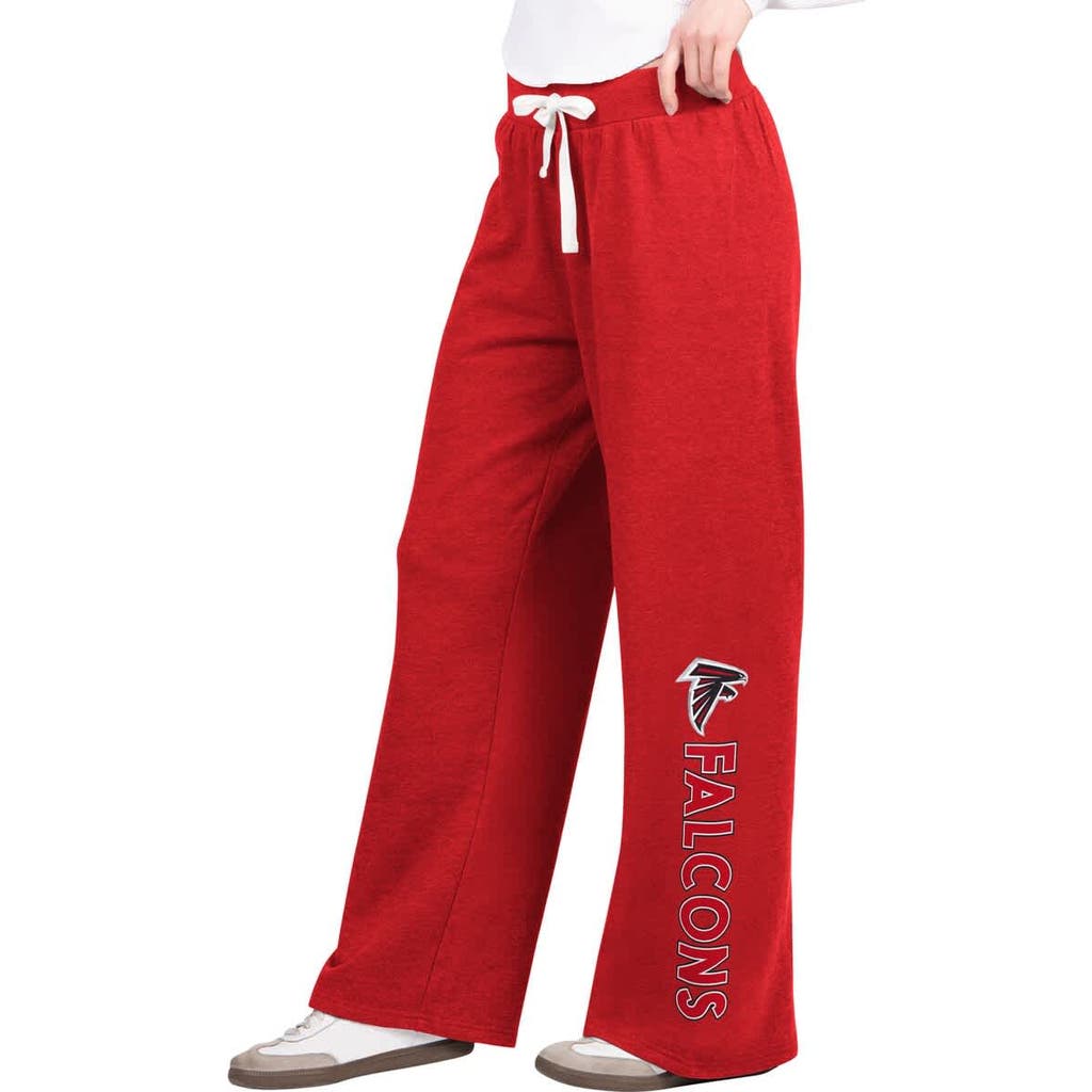 G-iii 4her By Carl Banks Red Atlanta Falcons Field Wide Leg Sweatpants In Red