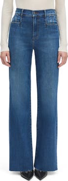 Favorite Daughter The Jordie Raw Hem High Waist Super Wide Leg Jeans