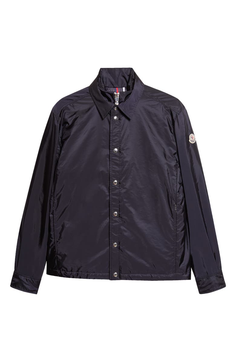 Moncler Meridelle Water Repellent Down Shirt Jacket, Main, color, Dark Navy Blue
