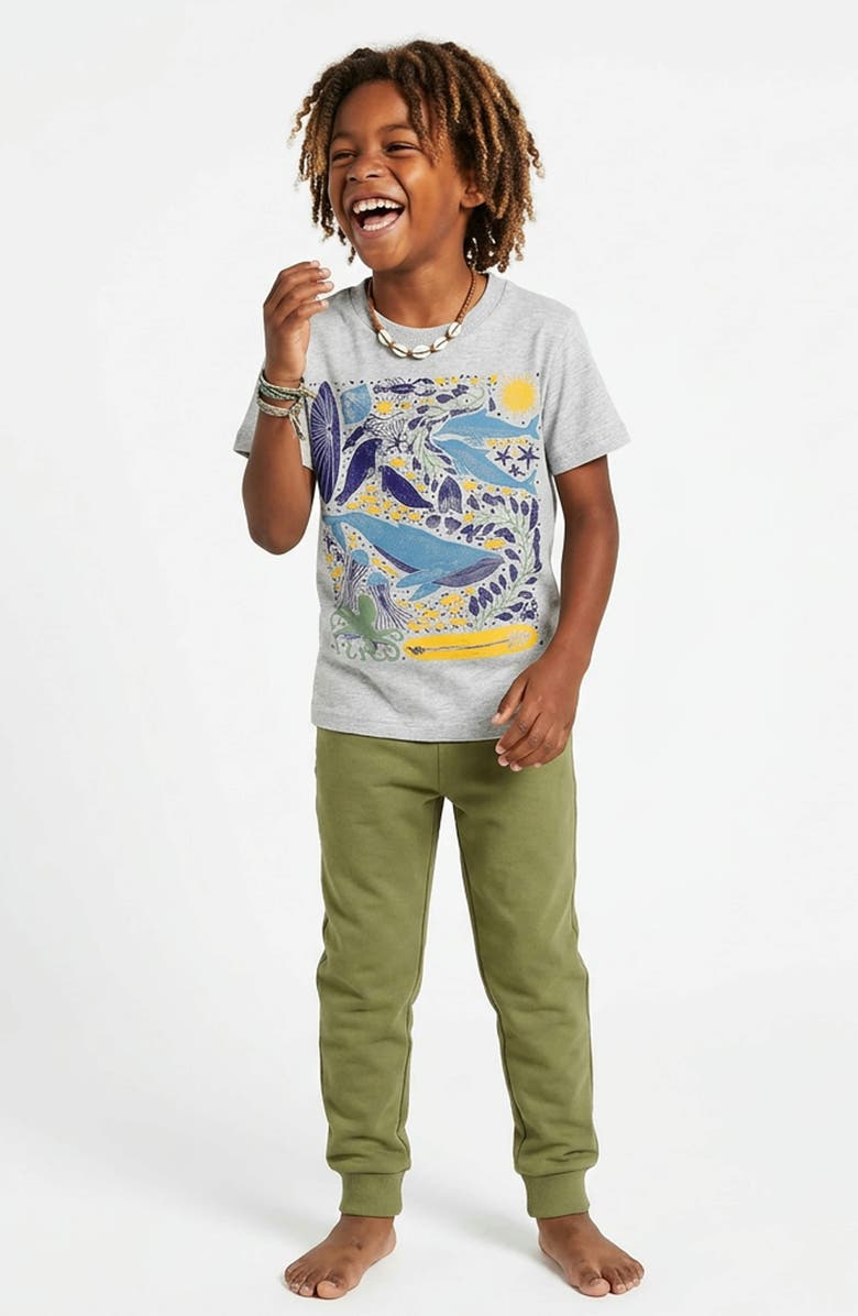 Mightly Organic Cotton Boys Grahic T-Shirt, Alternate, color, Ocean Commotion