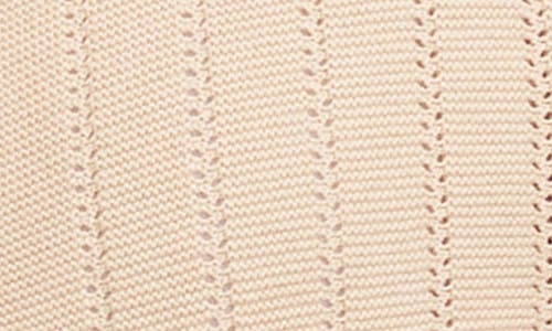 Lucky Brand Pointelle Stripe Cotton Blend Cardigan In Neutral