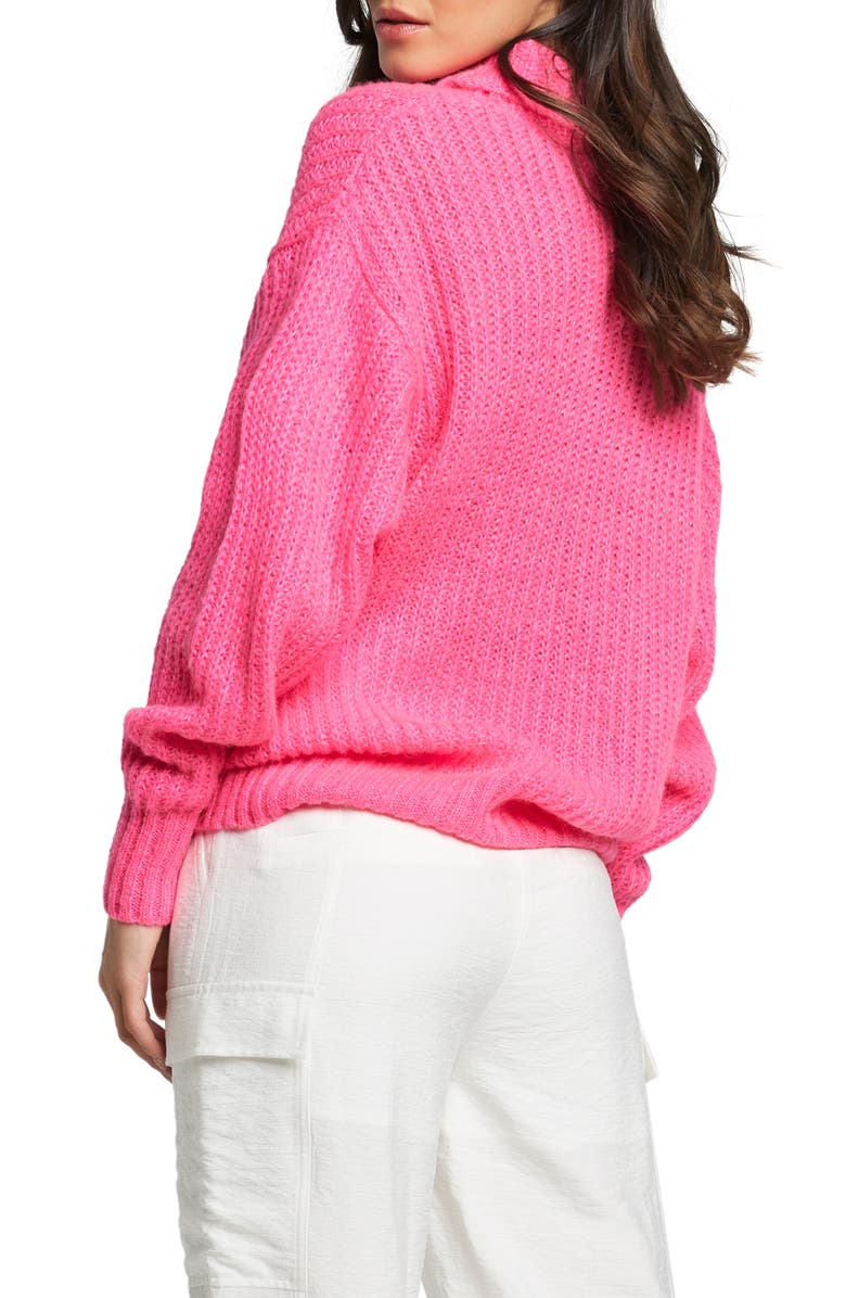 Bardot Balloon Sleeve Turtleneck Sweater, Alternate, color,