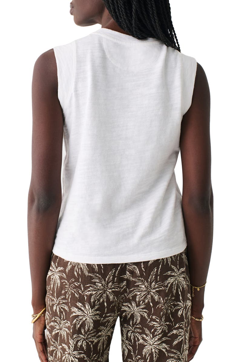 Faherty Sunwashed Slub Muscle Tank, Alternate, color, White