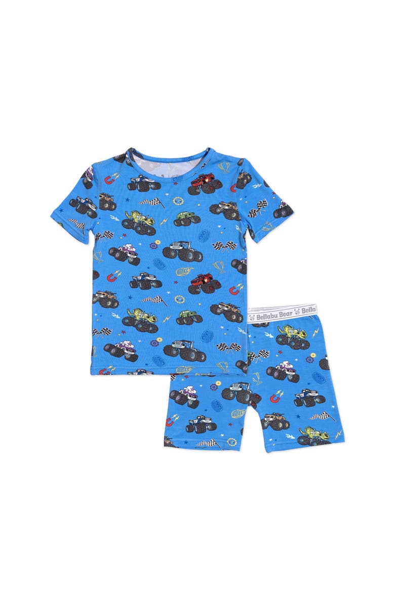 Bellabu Bear Blaze & Monster Kids 2-Piece Short Sleeve & Shorts Pajama Set, Main, color, Blaze And The Monster Machines