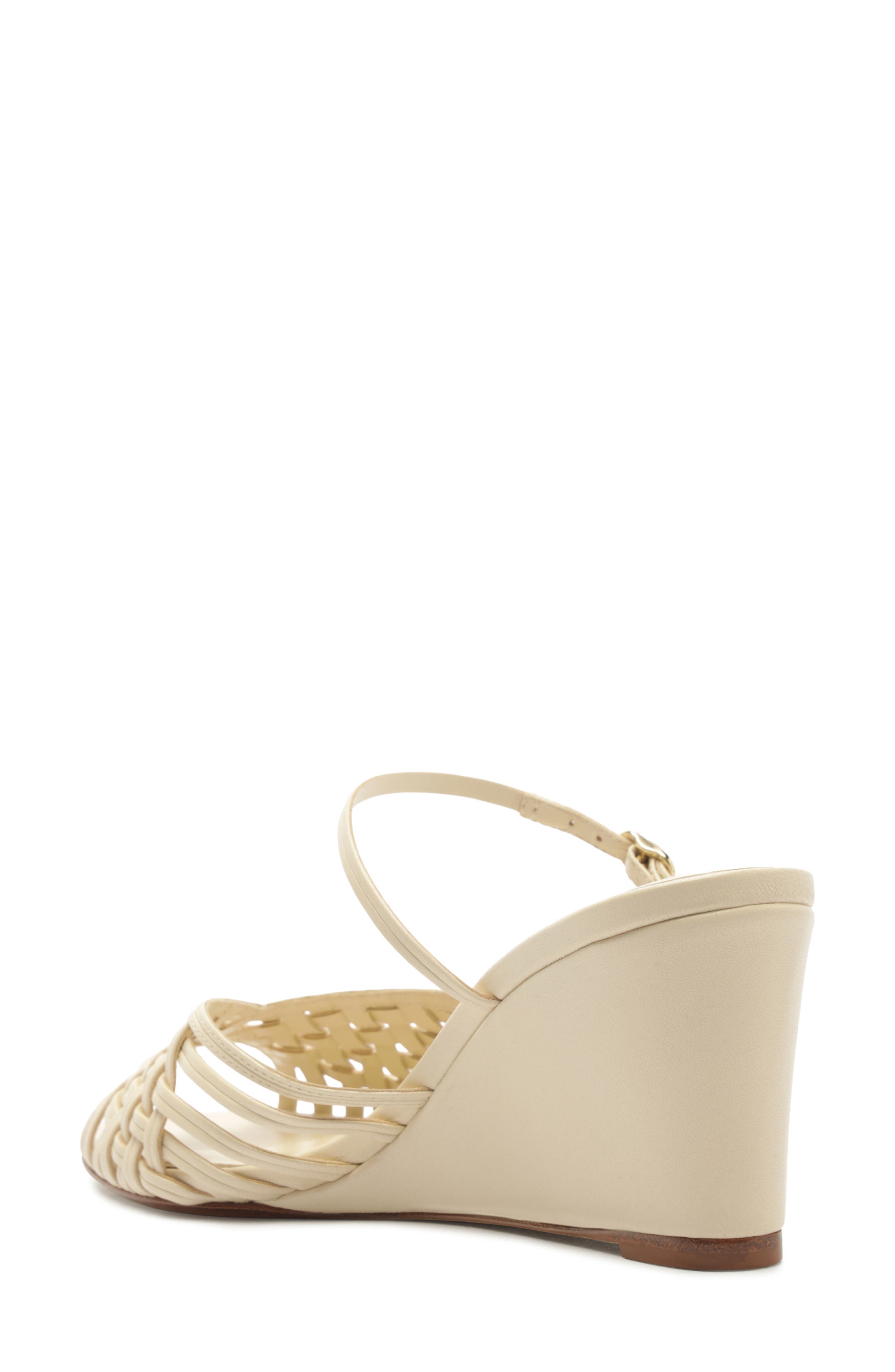 Lilian Woven Wedge Slide Sandal, Alternate, color, EGGSHELL