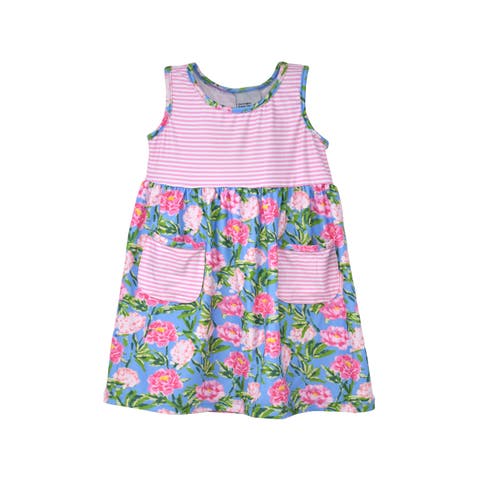 Girl's Playtime UPF 50+ Dahlia Sleeveless Dress with Pockets