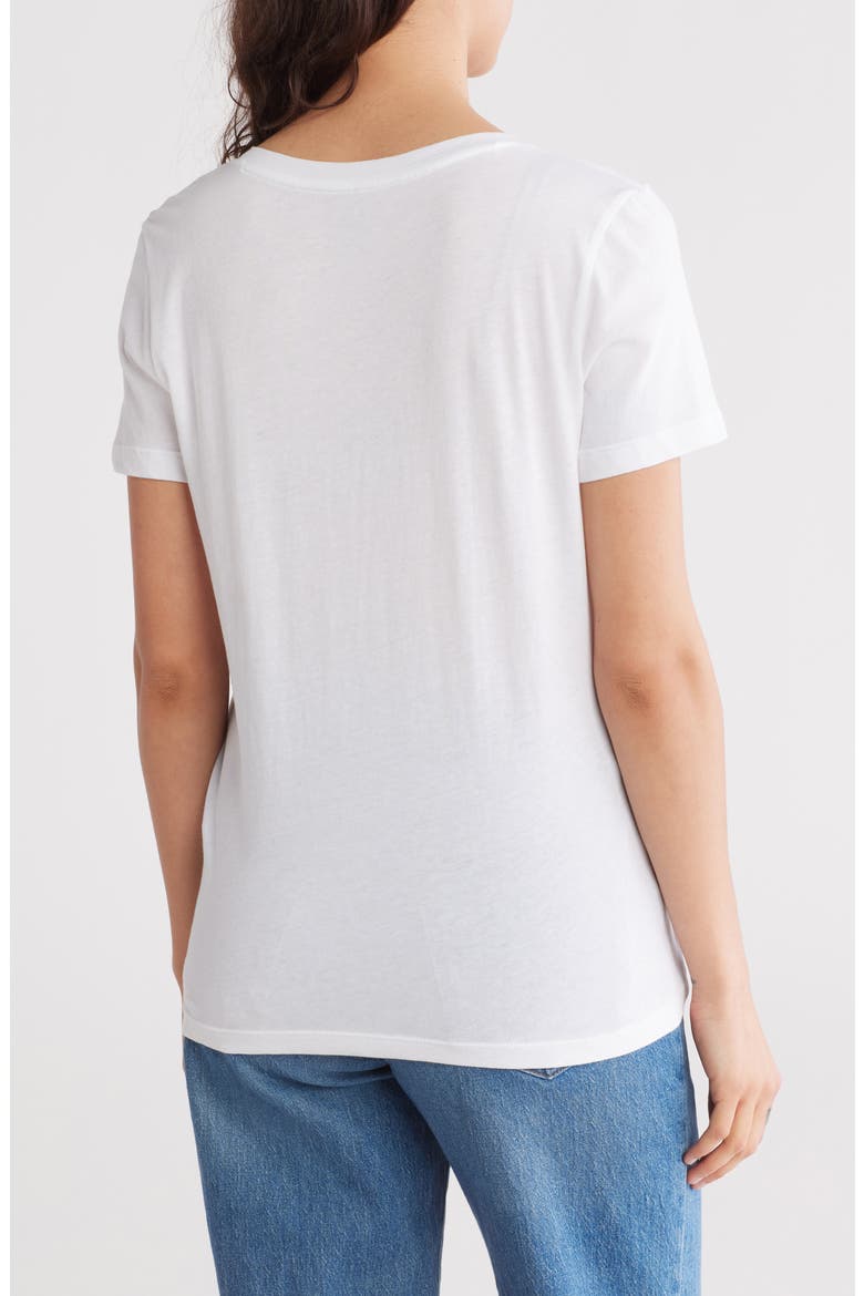 Softfade V-Neck Tee, Alternate, color, WHITE