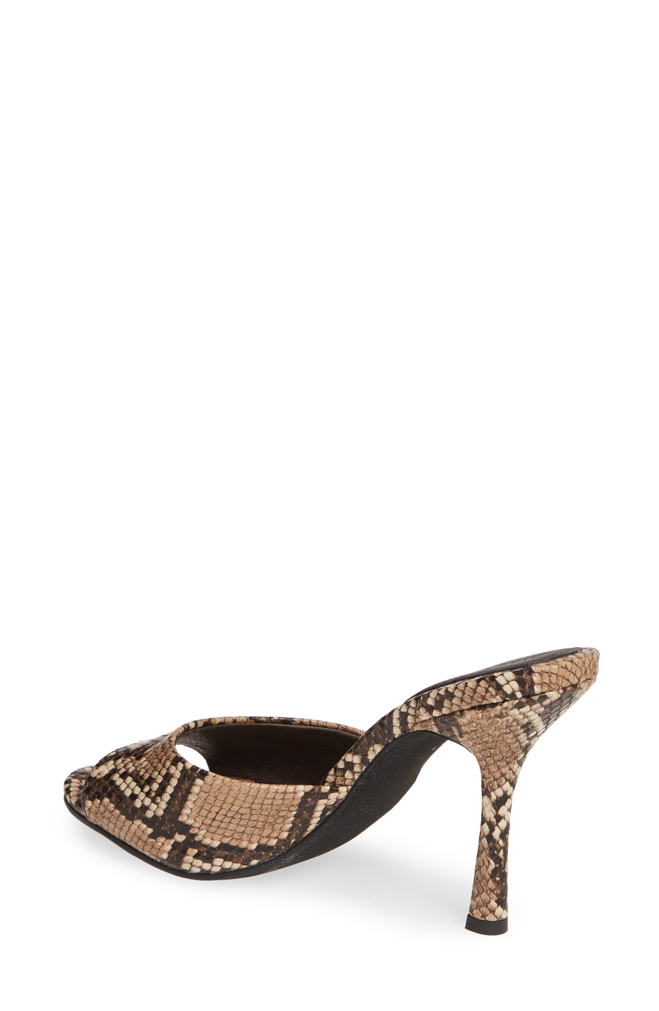 PG13 Slide Sandal, Alternate, color, BEIGE SNAKE PRINT