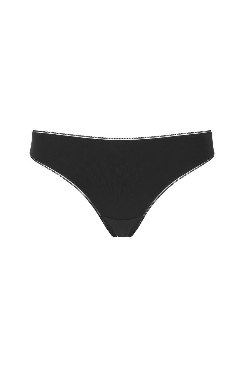Coton Bio High Waisted Bikini, Alternate, color, Black